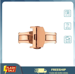 Khóa Bướm Masamu 2 Gấp Cho Đồng Hồ Dây Da Màu Vàng Hồng