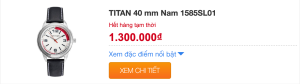 Đồng hồ TITAN 40mm Nam 1585SL01