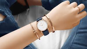đồng hồ nữ dây da mặt tròn