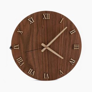 đồng hồ để bàn gỗ vintage số la mã